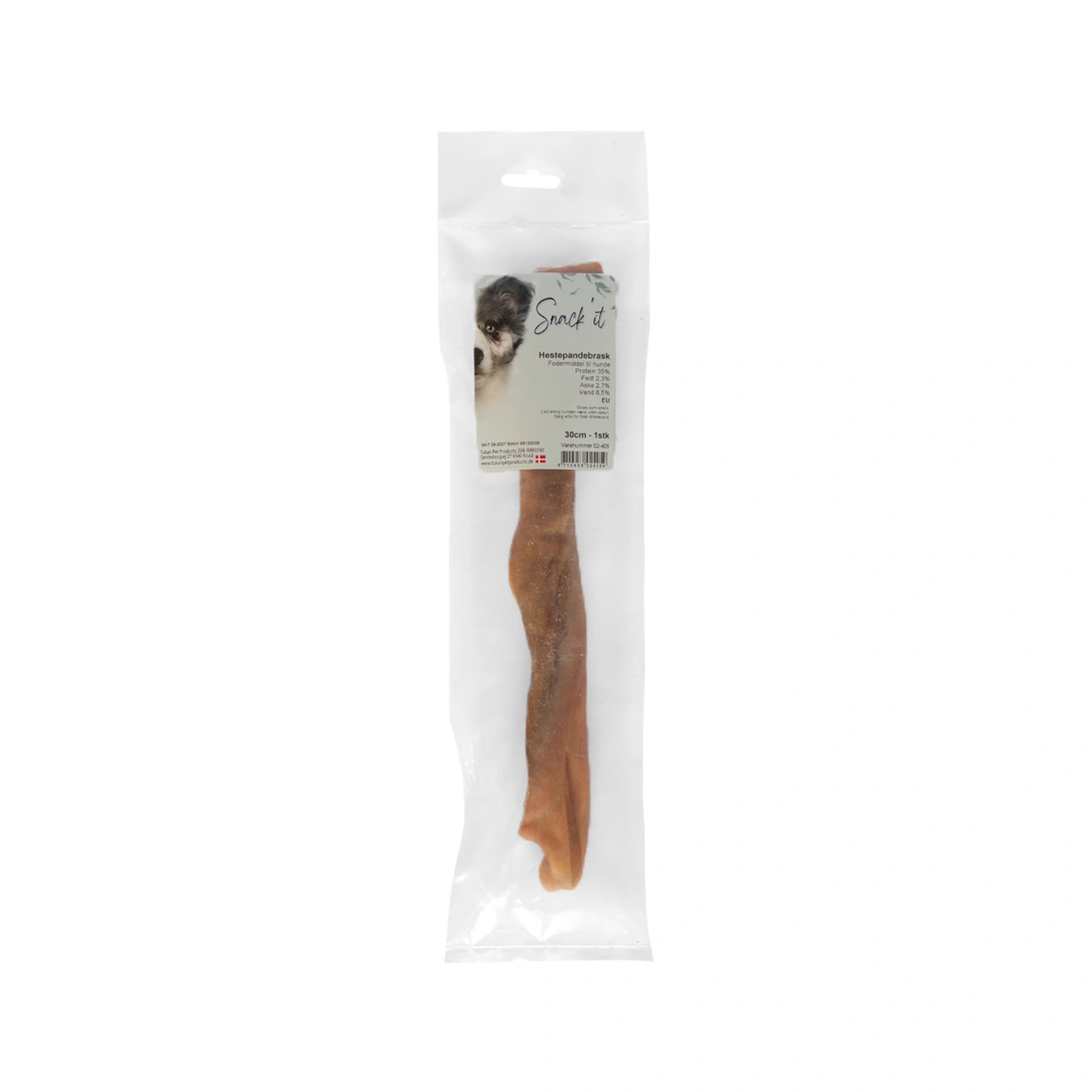 Snackit Hestepandebrask 30 cm 1 stk - sej tyggesnack